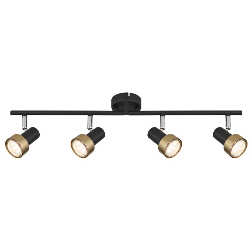 Globo - Φωτιστικό σποτ  4xGU10/25W/230V μαύρο/χρυσό