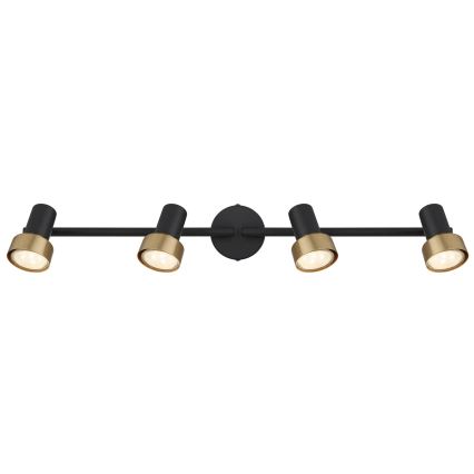 Globo - Φωτιστικό σποτ  4xGU10/25W/230V μαύρο/χρυσό