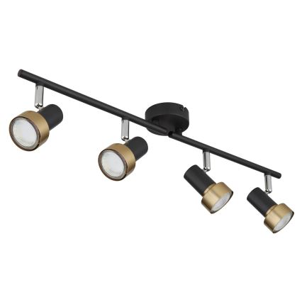 Globo - Φωτιστικό σποτ  4xGU10/25W/230V μαύρο/χρυσό