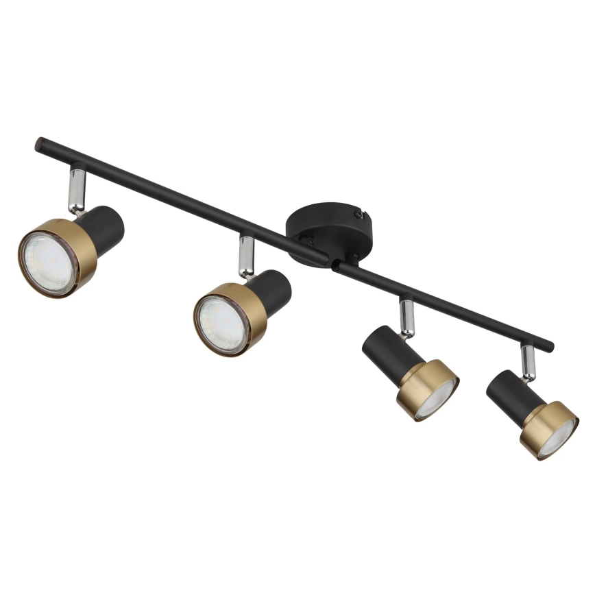 Globo - Φωτιστικό σποτ  4xGU10/25W/230V μαύρο/χρυσό