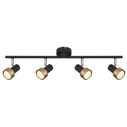 Globo - Φωτιστικό σποτ  4xGU10/25W/230V μαύρο/χρυσό