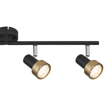 Globo - Φωτιστικό σποτ  4xGU10/25W/230V μαύρο/χρυσό