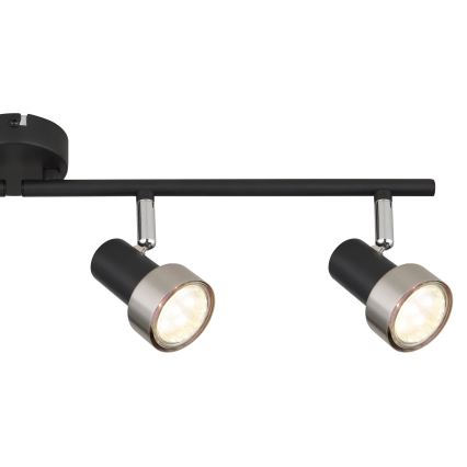 Globo - Φωτιστικό σποτ  4xGU10/25W/230V μαύρο/ασημί