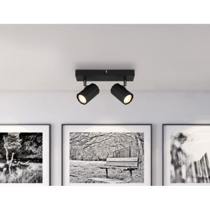 Globo - Φωτιστικό σποτ 2xGU10/25W/230V μαύρο
