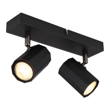 Globo - Φωτιστικό σποτ 2xGU10/25W/230V μαύρο