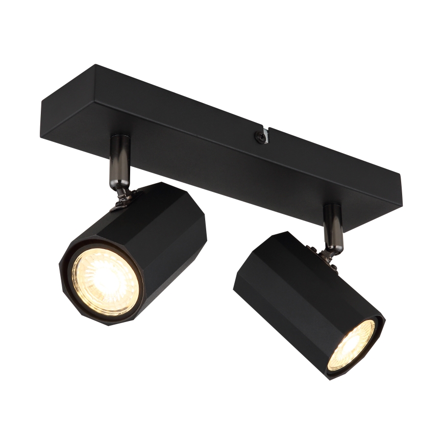 Globo - Φωτιστικό σποτ 2xGU10/25W/230V μαύρο