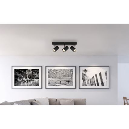 Globo - Φωτιστικό σποτ 3xGU10/25W/230V μαύρο