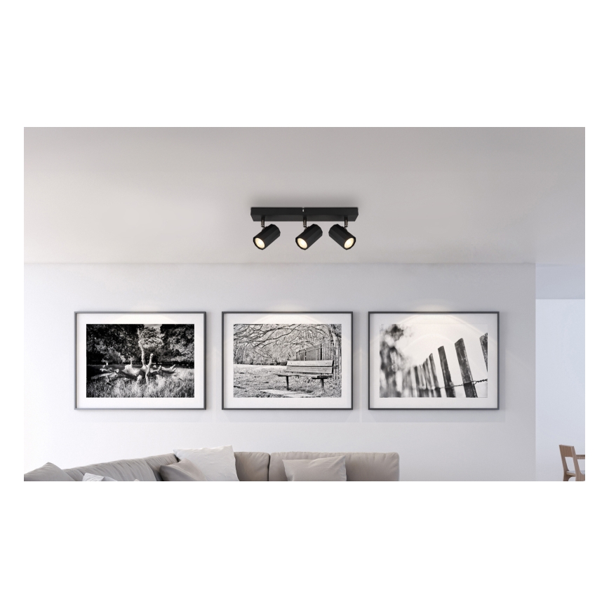 Globo - Φωτιστικό σποτ 3xGU10/25W/230V μαύρο
