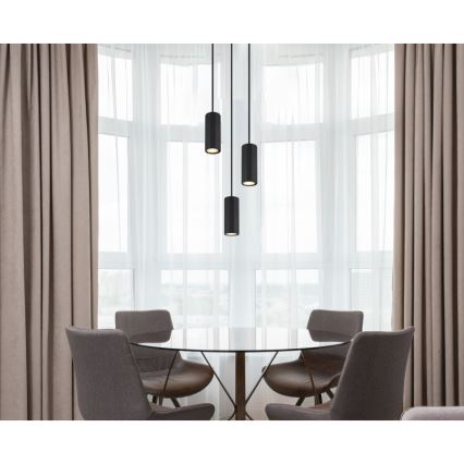 Globo - Κρεμαστό φωτιστικό οροφής 3xGU10/25W/230V μαύρο