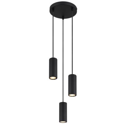 Globo - Κρεμαστό φωτιστικό οροφής 3xGU10/25W/230V μαύρο