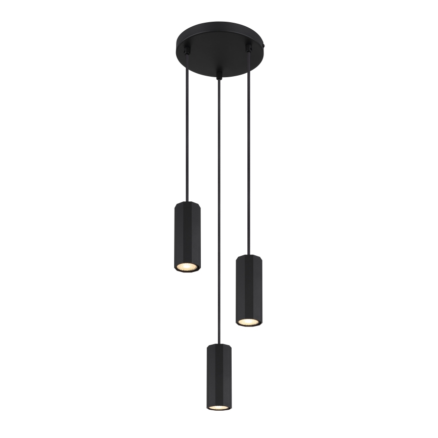 Globo - Κρεμαστό φωτιστικό οροφής 3xGU10/25W/230V μαύρο