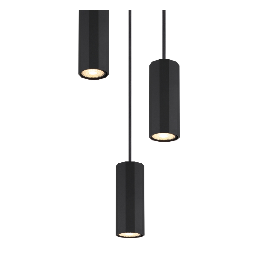 Globo - Κρεμαστό φωτιστικό οροφής 3xGU10/25W/230V μαύρο