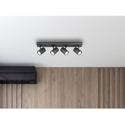 Globo - Φωτιστικό σποτ 4xGU10/25W/230V μαύρο