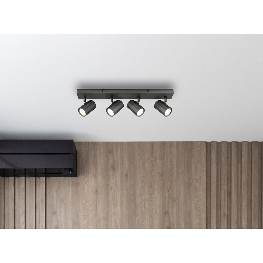 Globo - Φωτιστικό σποτ 4xGU10/25W/230V μαύρο