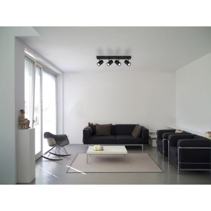 Globo - Φωτιστικό σποτ 4xGU10/25W/230V μαύρο