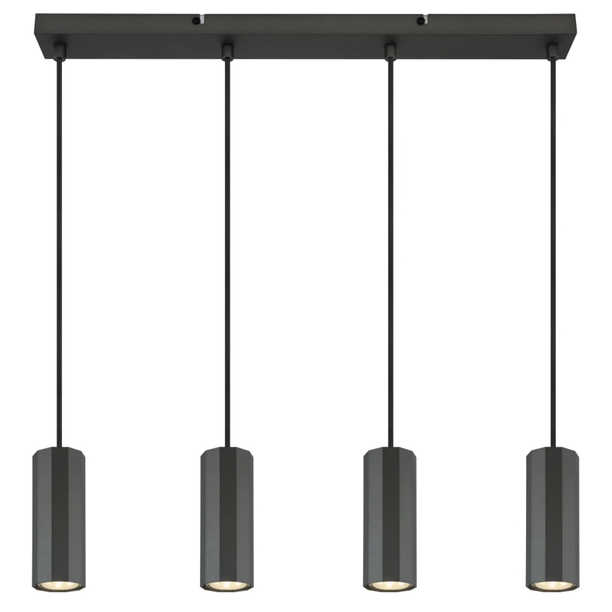 Globo - Κρεμαστό φωτιστικό οροφής 4xGU10/25W/230V μαύρο