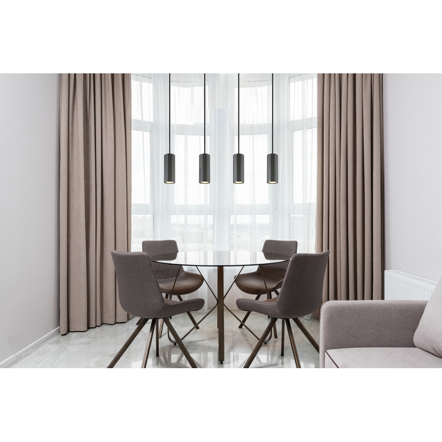 Globo - Κρεμαστό φωτιστικό οροφής 4xGU10/25W/230V μαύρο