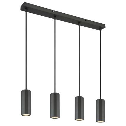 Globo - Κρεμαστό φωτιστικό οροφής 4xGU10/25W/230V μαύρο