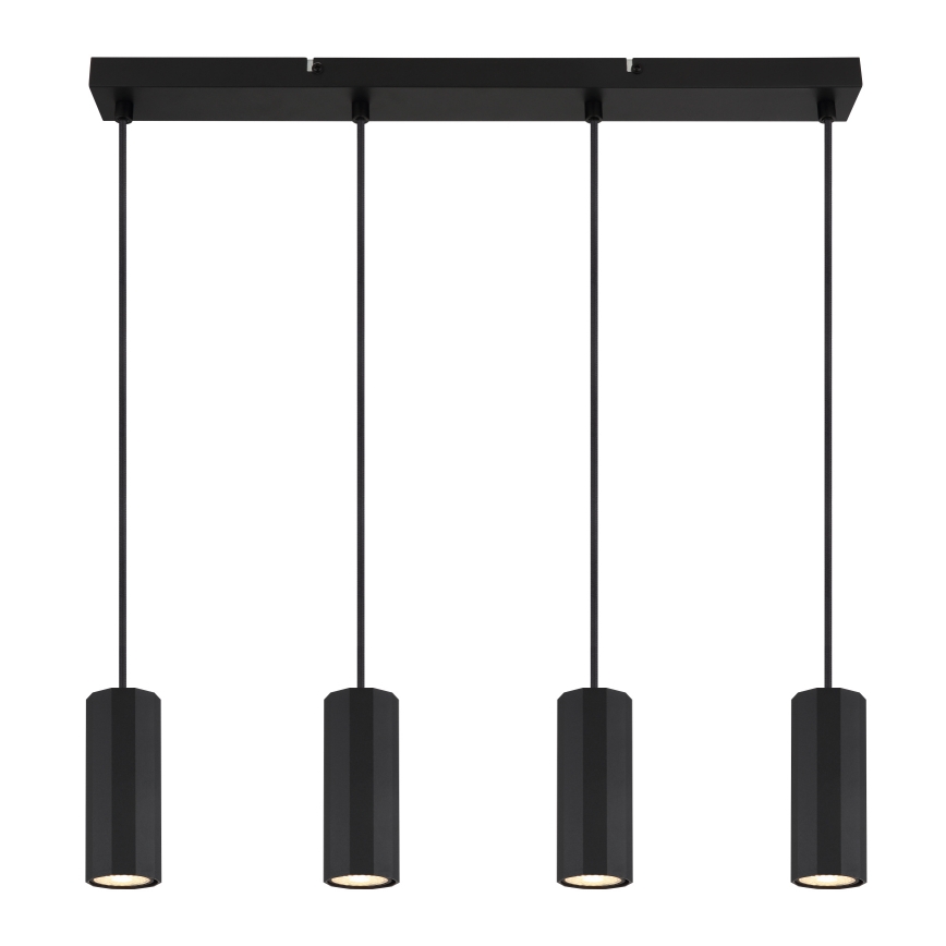 Globo - Κρεμαστό φωτιστικό οροφής 4xGU10/25W/230V μαύρο