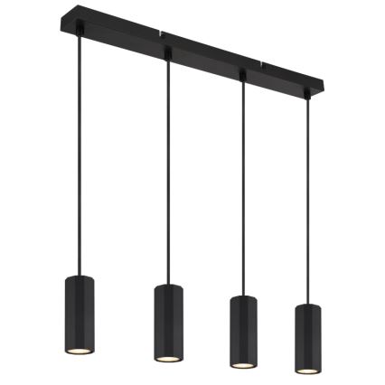 Globo - Κρεμαστό φωτιστικό οροφής 4xGU10/25W/230V μαύρο