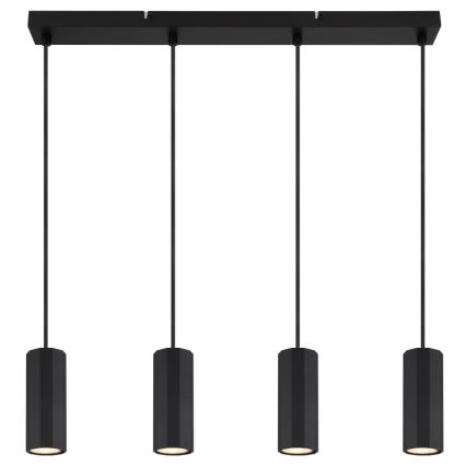Globo - Κρεμαστό φωτιστικό οροφής 4xGU10/25W/230V μαύρο