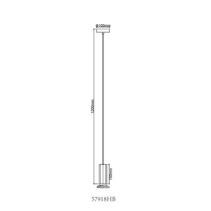 Globo - Κρεμαστό φωτιστικό οροφής 1xGU10/25W/230V μαύρο