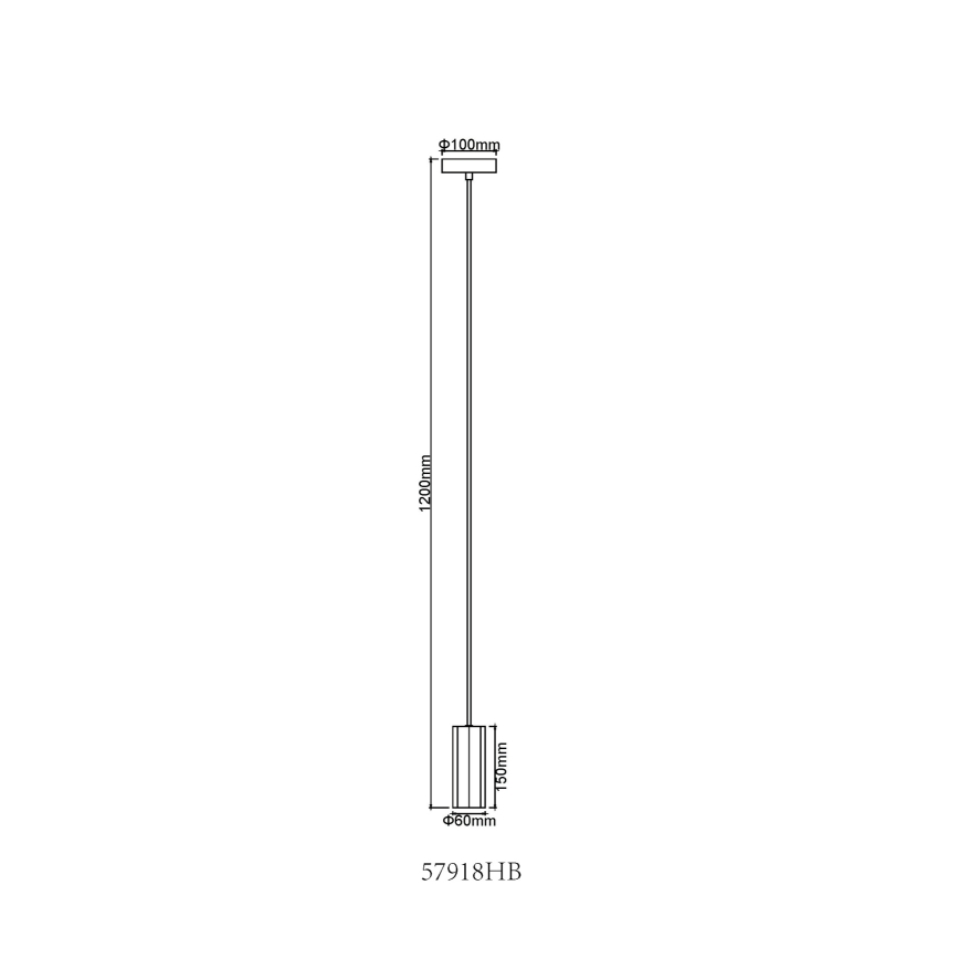 Globo - Κρεμαστό φωτιστικό οροφής 1xGU10/25W/230V μαύρο