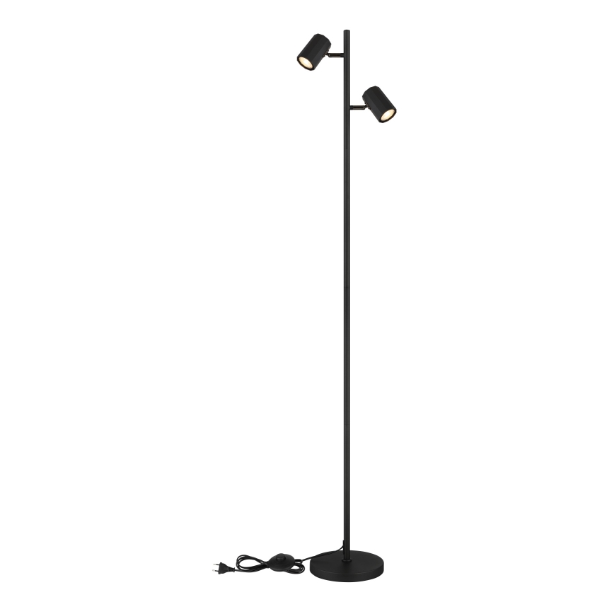 Globo - Επιδαπέδιο φωτιστικό 2xGU10/5W/230V μαύρο