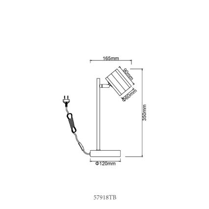 Globo - Eπιτραπέζιο φωτιστικό 1xGU10/5W/230V μαύρο