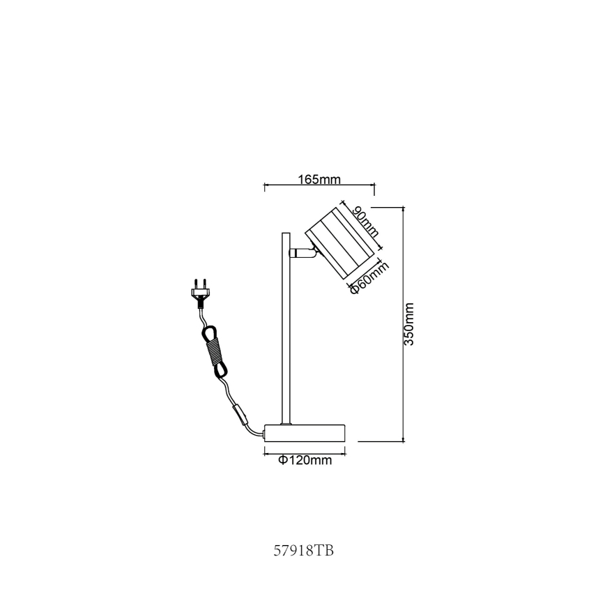 Globo - Eπιτραπέζιο φωτιστικό 1xGU10/5W/230V μαύρο