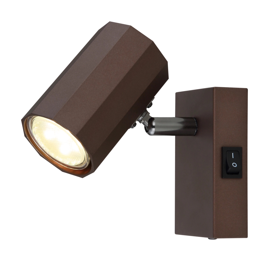 Globo - Σποτ τοίχου 1xGU10/25W/230V καφέ