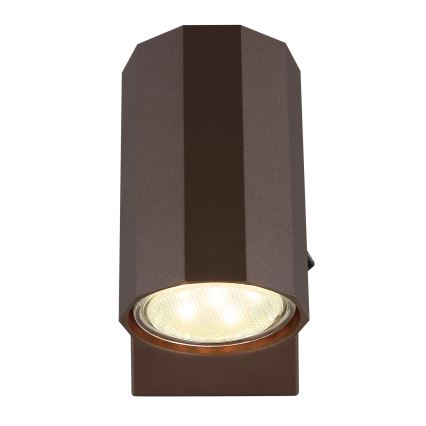 Globo - Σποτ τοίχου 1xGU10/25W/230V καφέ