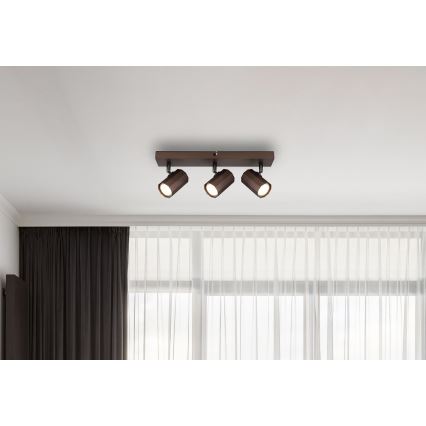 Globo - Φωτιστικό σποτ 3xGU10/25W/230V καφέ