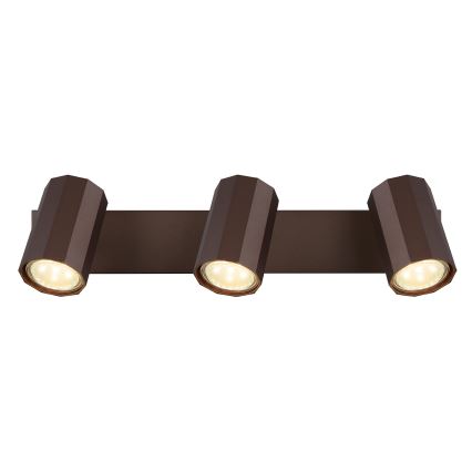 Globo - Φωτιστικό σποτ 3xGU10/25W/230V καφέ