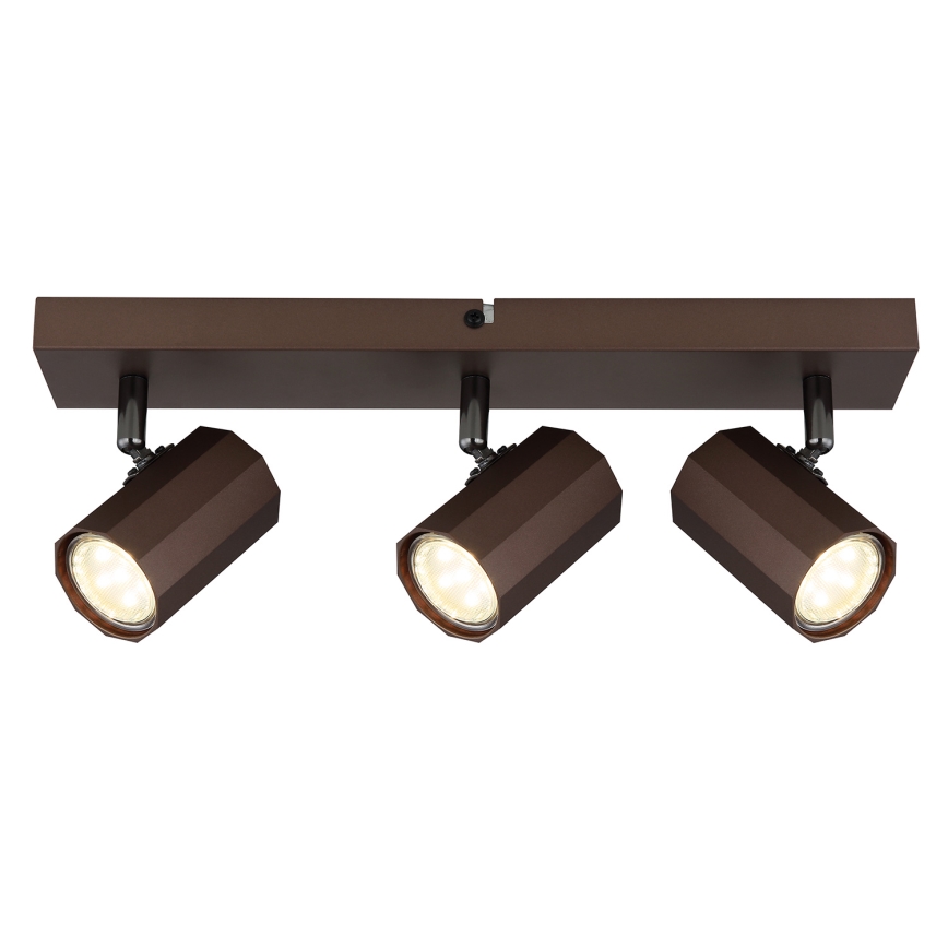 Globo - Φωτιστικό σποτ 3xGU10/25W/230V καφέ