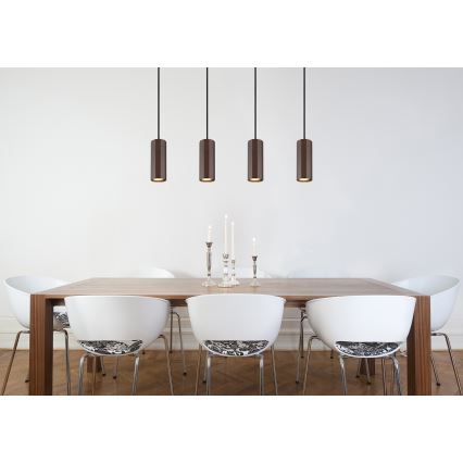 Globo - Κρεμαστό φωτιστικό οροφής 4xGU10/25W/230V καφέ