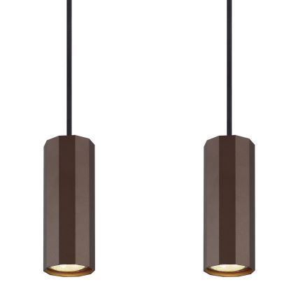 Globo - Κρεμαστό φωτιστικό οροφής 4xGU10/25W/230V καφέ