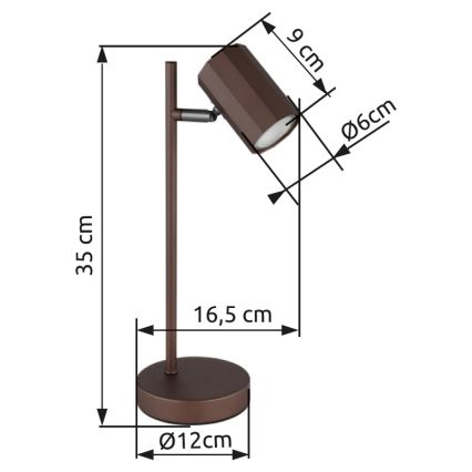 Globo - Eπιτραπέζιο φωτιστικό 1xGU10/5W/230V καφέ