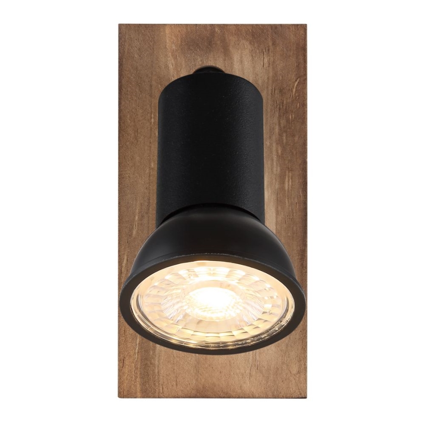 Globo - Επιτοίχιο φωτιστικό spot 1xGU10/35W/230V ξύλο/μαύρο