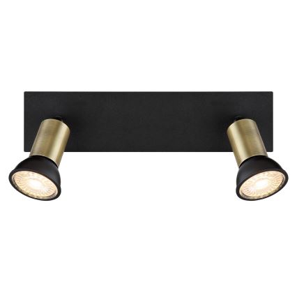 Globo - Φωτιστικό σποτ 2xGU10/35W/230V μαύρο/ορείχαλκος