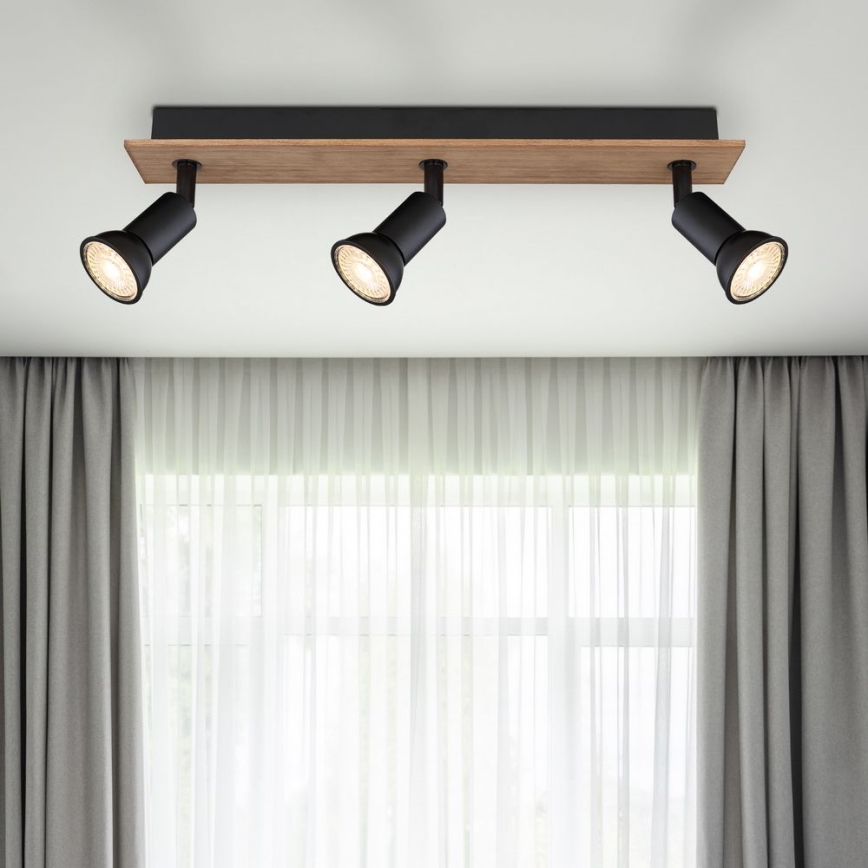 Globo - Σποτ φωτιστικό 3xGU10/35W/230V ξύλο/μέταλλο