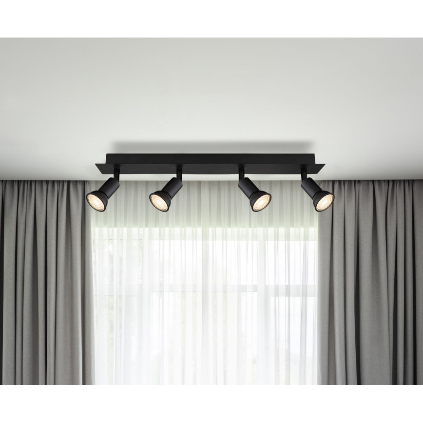 Globo - Φωτιστικό σποτ 4xGU10/35W/230V μαύρο