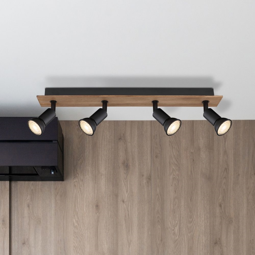 Globo - Σποτ φωτιστικό 4xGU10/35W/230V ξύλο/μέταλλο