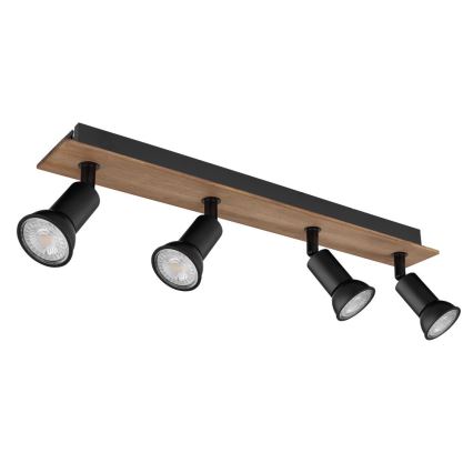 Globo - Σποτ φωτιστικό 4xGU10/35W/230V ξύλο/μέταλλο