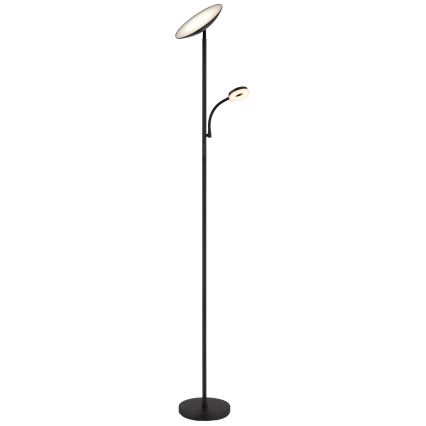 Globo - Φωτιστικό δαπέδου LED Dimmable LED/20W/230V+ LED/5W 3000/4000/6500K μαύρο