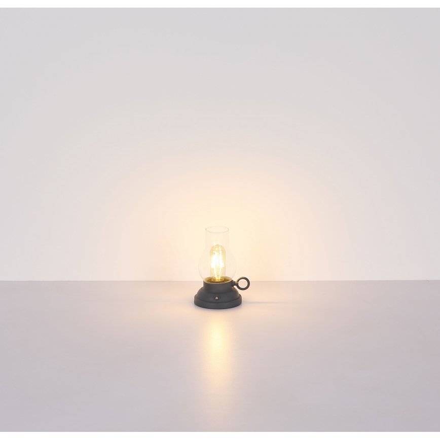 Globo - Επιτραπέζιο LED φωτιστικό αφής με ρυθμιζόμενη ένταση, επαναφορτιζόμενο LED/1W/3,7V 1200 mAh ανθρακί