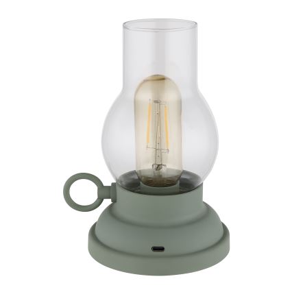 Globo - LED Dimmable επαναφορτιζόμενο επιτραπέζιο φωτιστικό αφής LED/1W/3,7V 1200 mAh πράσινο