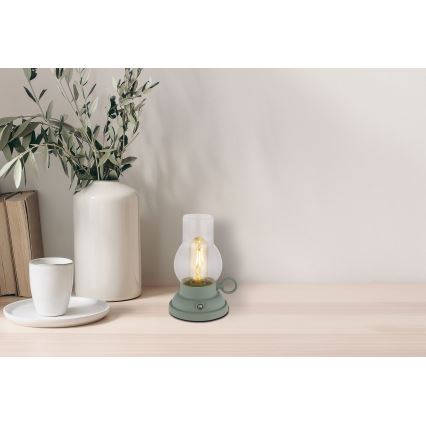 Globo - Φορητό επιτραπέζιο φωτιστικό LED με ρυθμιζόμενη ένταση, επαναφορτιζόμενο, αφής LED/1W/3,7V 1200 mAh πράσινο