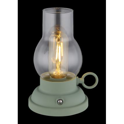 Globo - Φορητό επιτραπέζιο φωτιστικό LED με ρυθμιζόμενη ένταση, επαναφορτιζόμενο, αφής LED/1W/3,7V 1200 mAh πράσινο