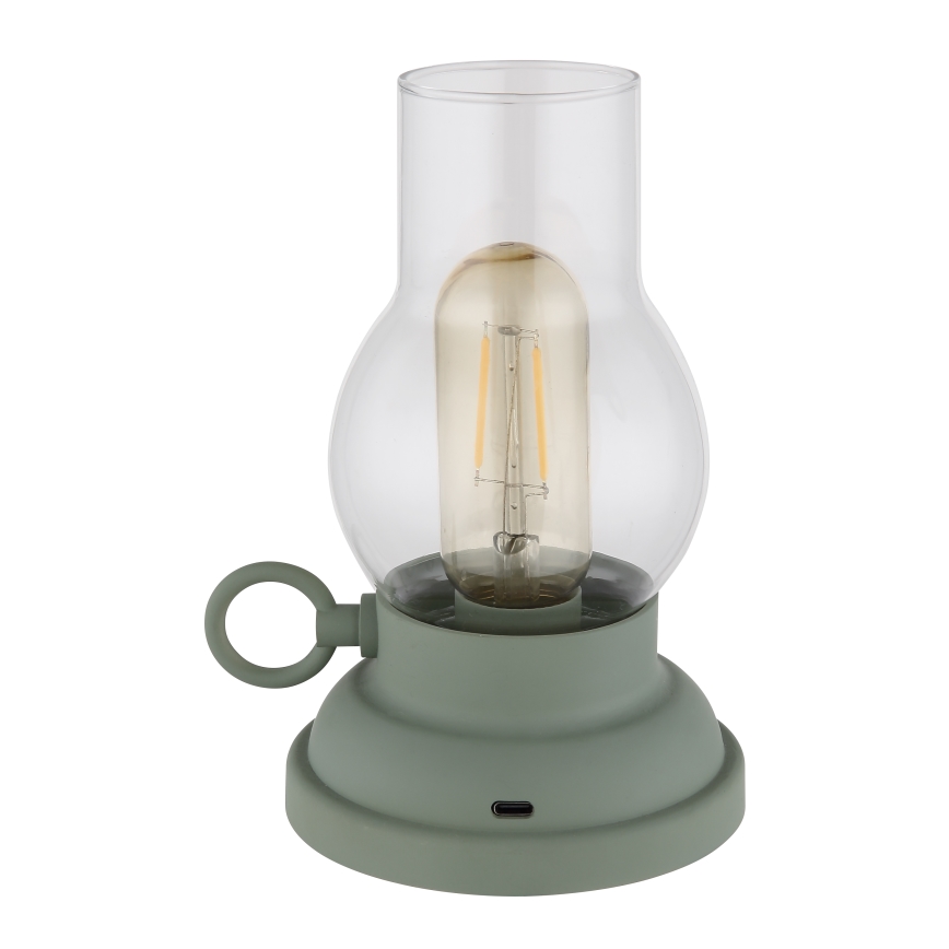 Globo - Φορητό επιτραπέζιο φωτιστικό LED με ρυθμιζόμενη ένταση, επαναφορτιζόμενο, αφής LED/1W/3,7V 1200 mAh πράσινο